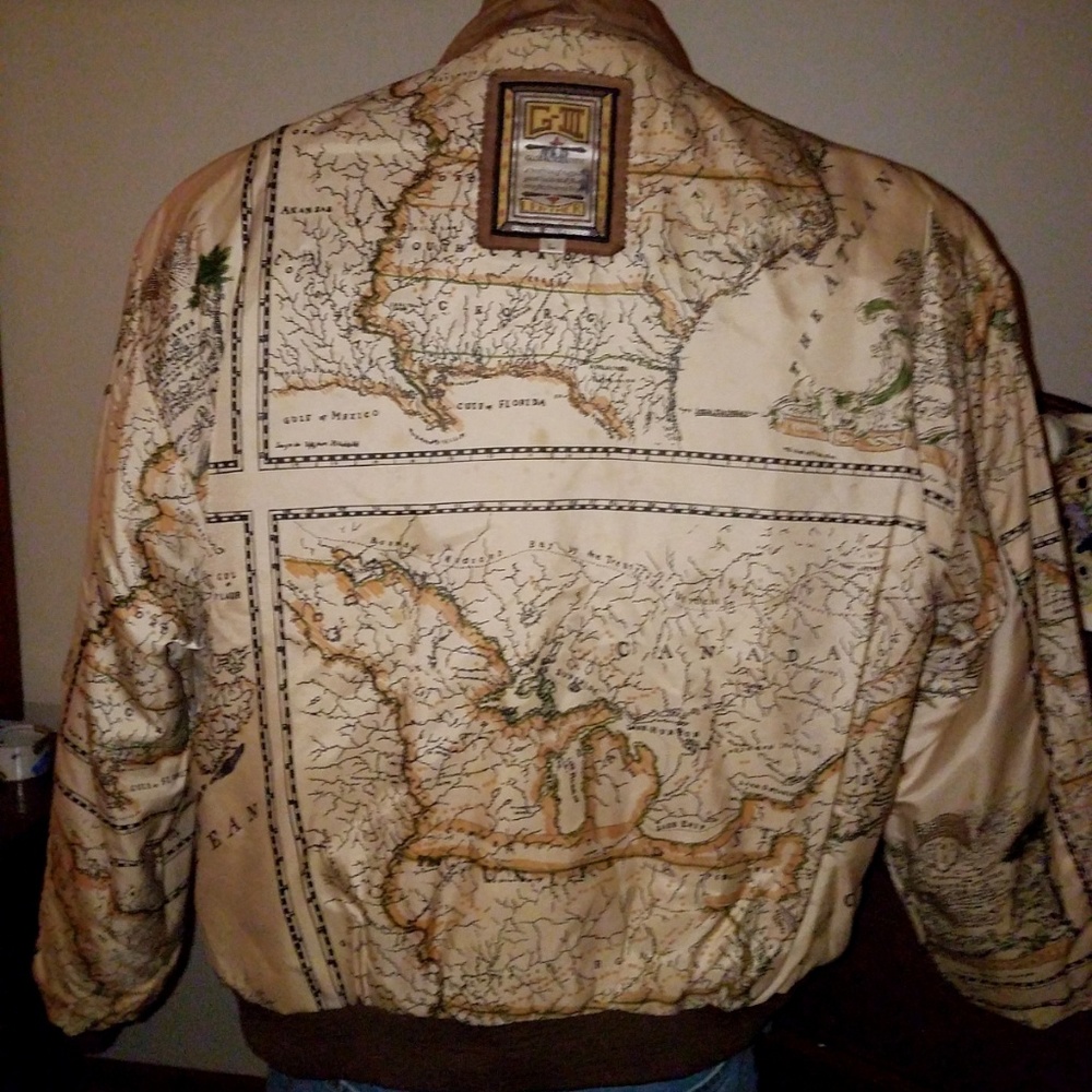 Vintage Global identity leather bomber jacket - Picture 6 of 8